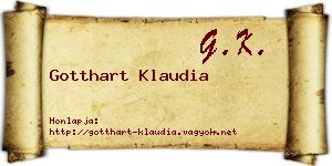 Gotthart Klaudia névjegykártya