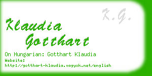 klaudia gotthart business card